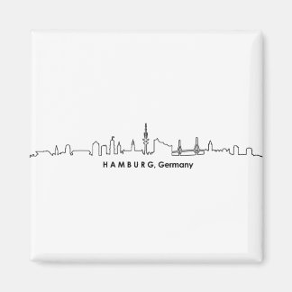 Imã HAMBURG Elbe Alemanha City Skyline Silhouette
