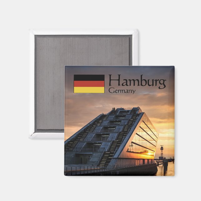Imã Hamburg Souvenir (Front/Back)