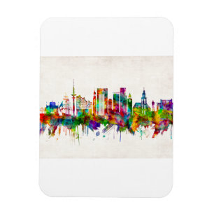 Ímã Hamburgo Alemanha Skyline