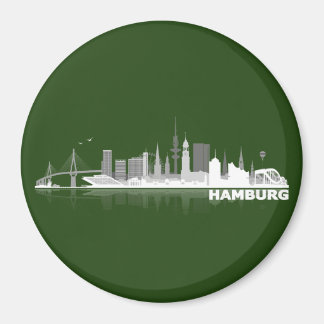 Imã /Hamburgo City Skyline íman kühlschrankmagnet