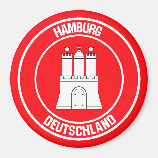 Imã Hamburgo Round Emblem (Frente)