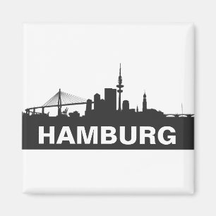 Imã Hamburgo Skyline frigorífico íman