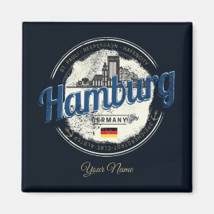 Imã Hamburgo Vintage Cidade Alemanha souvenir