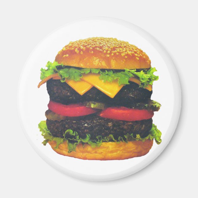 Imã Hambúrguer duplo de Deluxe com Queijo (Frente)