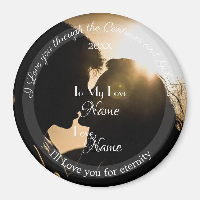 Imã HAMbyWG - Casal no Amor Sunset Personalizado (Frente)