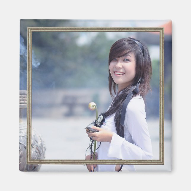 Imã HAMbyWG - Imagem fotográfica com uma borda pratead (Frente)