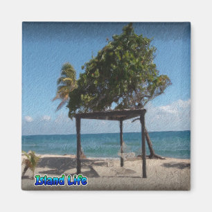 Imã Hammock na praia 