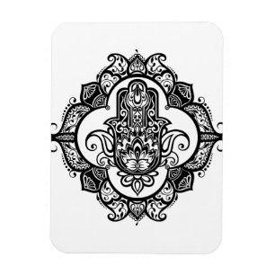 Ímã Hamsa com Doodle étnico dos ornamento