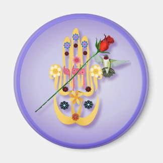 Imã Hamsa e Flores