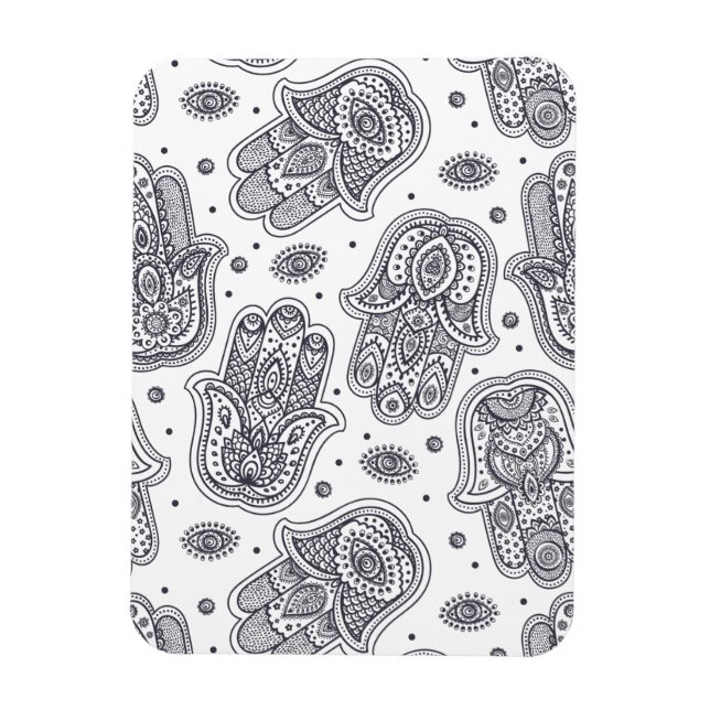 Ímã Hamsa foi desenhado com a mão inspirada (Vertical)