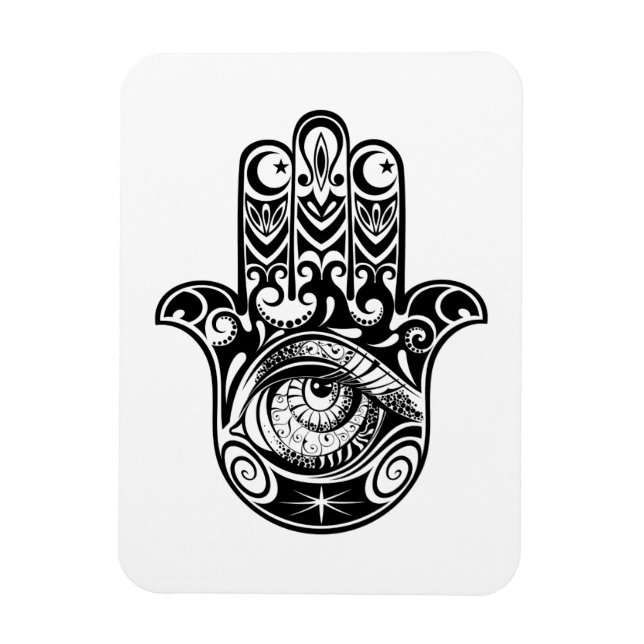 Ímã Hamsa Hand Zendoodle (Vertical)