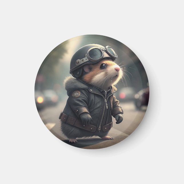 Imã Hamster Biker (Frente)