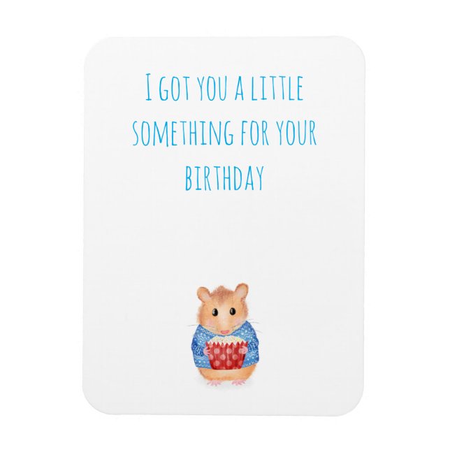 Ímã Hamster bonito com presente de aniversário de íman (Vertical)