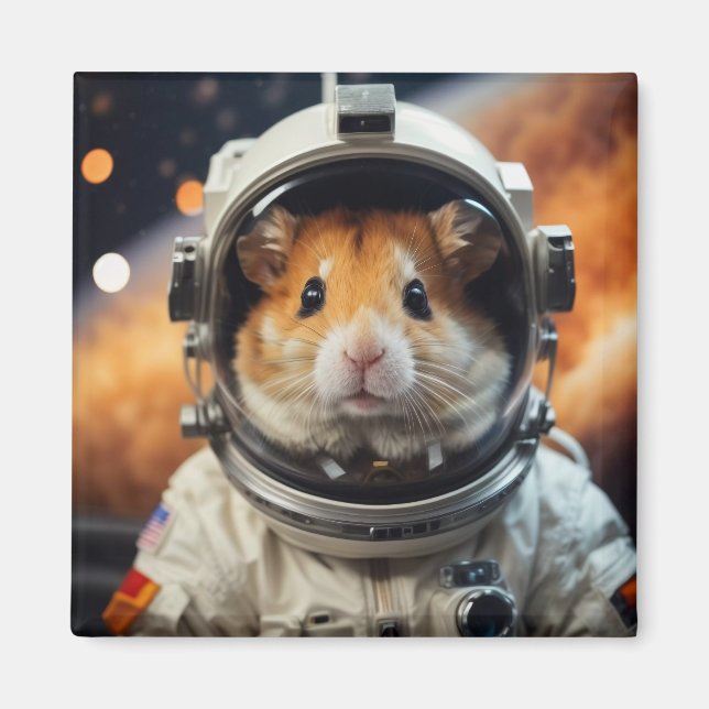 Imã Hamster do Astronauta Espacial Exterior (Frente)