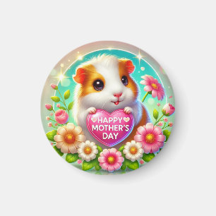 Imã Hamster Fofo Celebrando o Dia das Mães