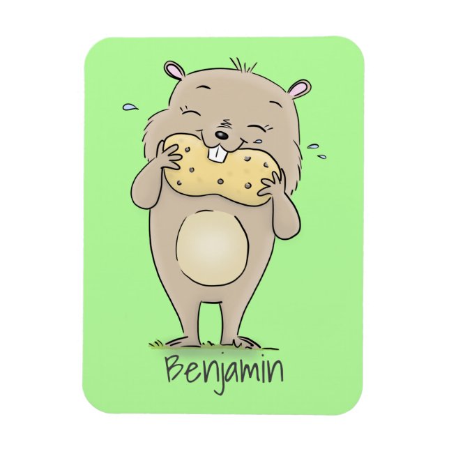 Ímã Hamster sorridente e bonito com desenho animado de (Vertical)