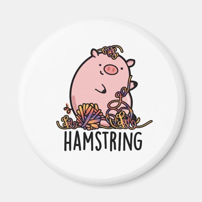 Imã Hamstring Funny Pig Pun (Frente)
