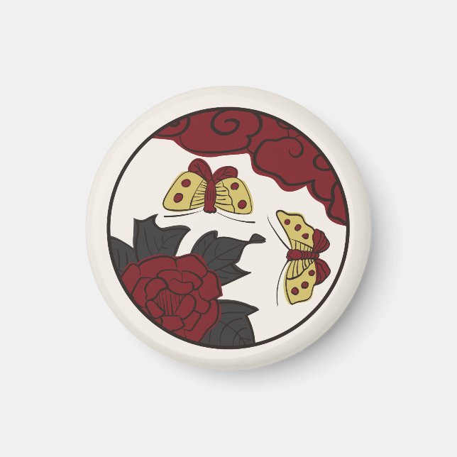 Imã Hanafuda "Botan-ni-chou" (Frente)