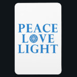 Ímã Hanakkah - Luz do Amor pela Paz<br><div class="desc">Esta Paz,  Amor. A luz apresenta a Estrela de David e é perfeita para o feriado de Chanucá.</div>