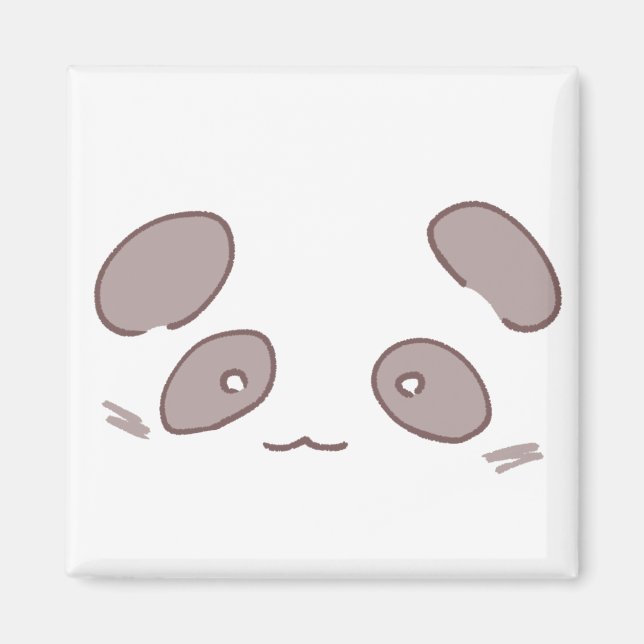Imã Hand-Drawn Panda Magnet - Elegant Simplicityマグネット (Frente)