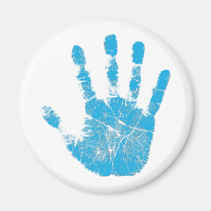 Imã Handprint azul