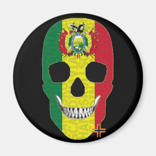 Imã HANDSKULL Bolívia ímã redondo B2
