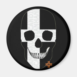 Imã HANDSKULL Cornwall redondo ímãB2