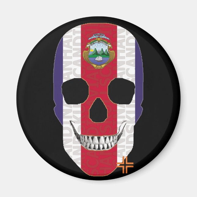 Imã HANDSKULL Costa Rica em torno do ímã B2 (Frente)