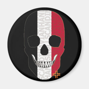 Imã HANDSKULL Egito redondo ímãB2