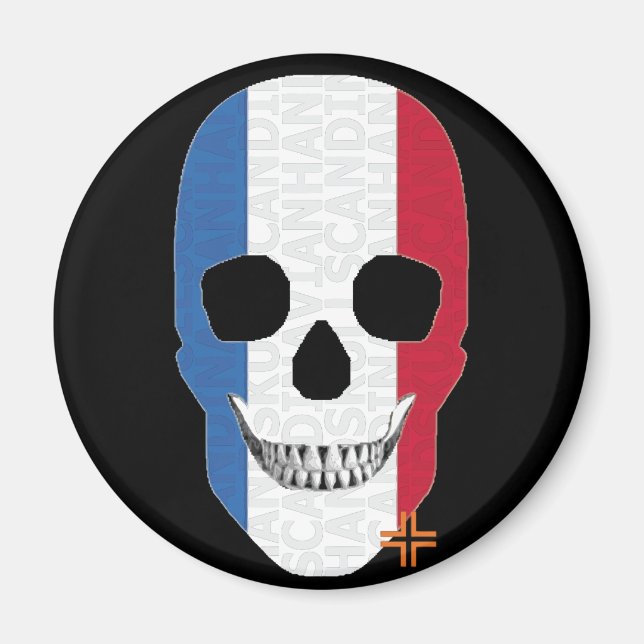 Imã HANDSKULL França arredondada com o ímã B2 (Frente)