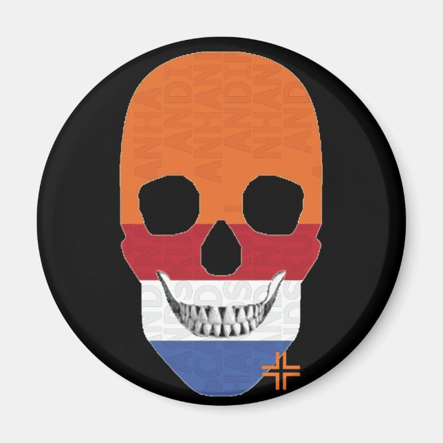 Imã HANDSKULL Holland redondo ímã B2 (Frente)
