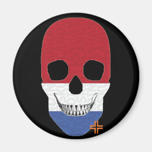 Imã HANDSKULL ímã redondo neerlandês B2