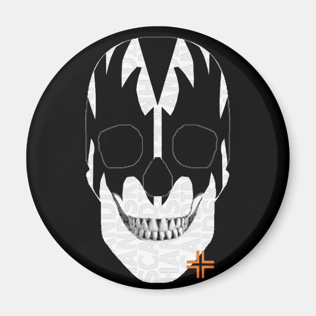 Imã HANDSKULL Íman redondo Vampiro B2 (Frente)