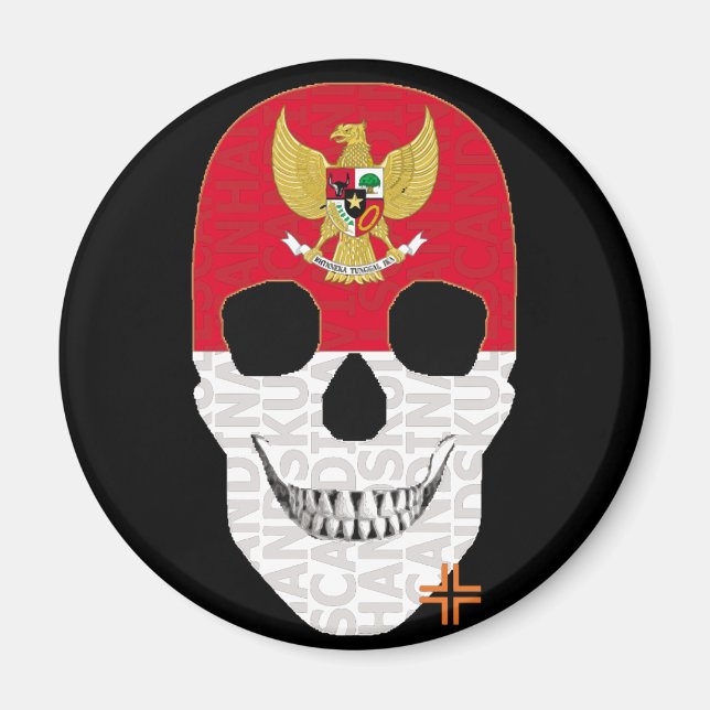Imã HANDSKULL Indonésia redondo ímã B2 (Frente)