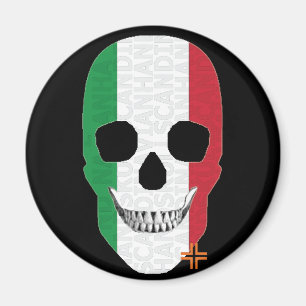 Imã HANDSKULL Itália round magnetB2