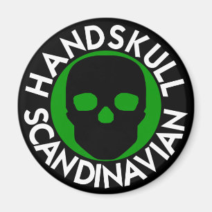 Imã HANDSKULL LIV Forest    Magnet redondo verdeP3