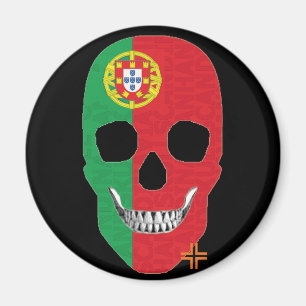 Imã HANDSKULL Portugal redondo    ímãB2