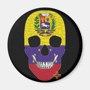 Imã HANDSKULL Venezuela redondo ímãB2
