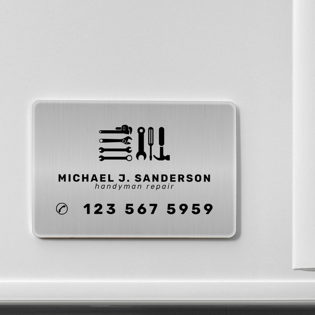 Ímã Handyman professional repair services metal (Criador carregado)