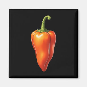 Imã Hanero Chili Pepper Correspondendo Halloween Costu