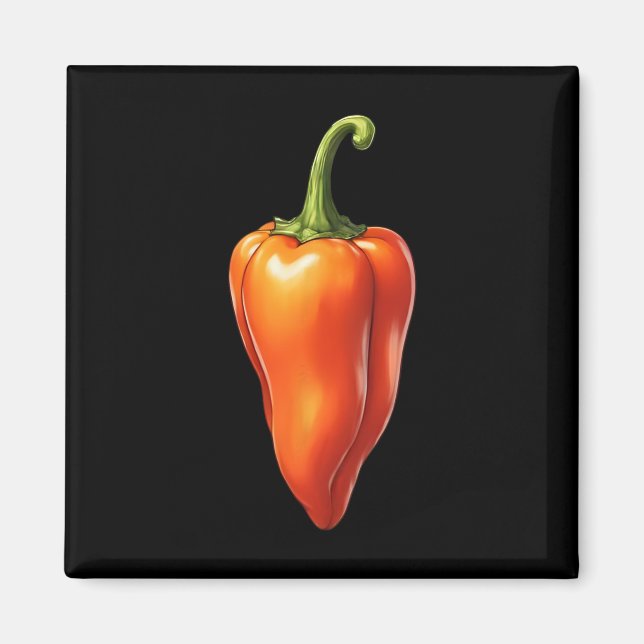 Imã Hanero Chili Pepper Correspondendo Halloween Costu (Frente)