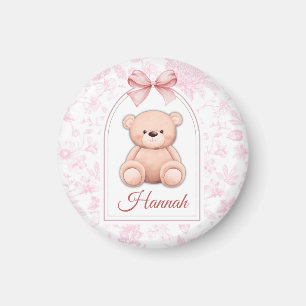 Imã Hannah Design de Enfermeiro de Urso Rosa Persona