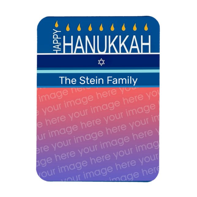 Ímã Hannukah menorah photo Photo Magnet (Vertical)