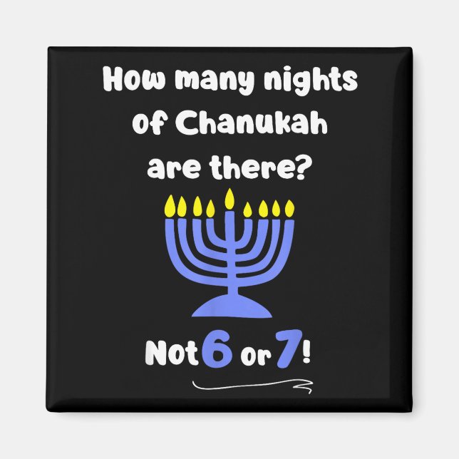 Imã Hanukkah Engraçado 67 Meme Professor Quantas Noite (Frente)