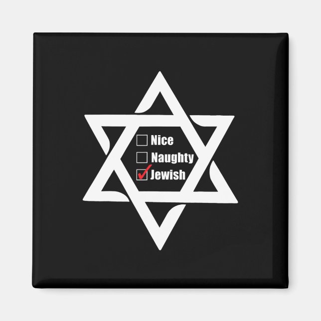 Imã Hanukkah Estrela De Natal De David Nice Naughn Jew (Frente)