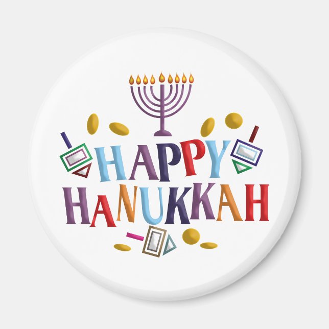 Imã Hanukkah feliz (Frente)