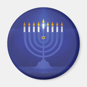 Imã hanukkah feliz azul