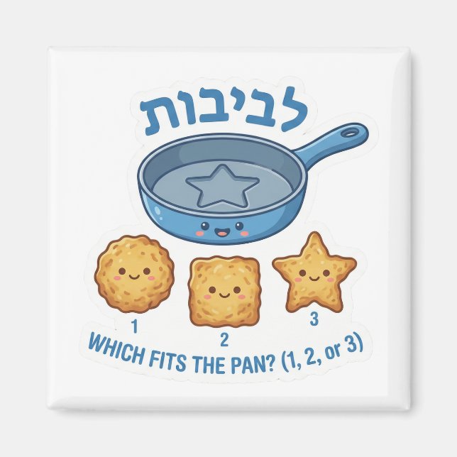 Imã Hanukkah Latkes "Levivot" Shape Matching Game (Frente)