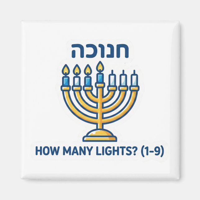 Imã Hanukkah Menorah Counting Game - Educational Math  (Frente)