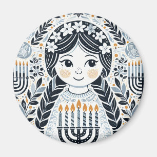 Imã Hanukkah Sameach Brilliance Magnet: Ilumine você